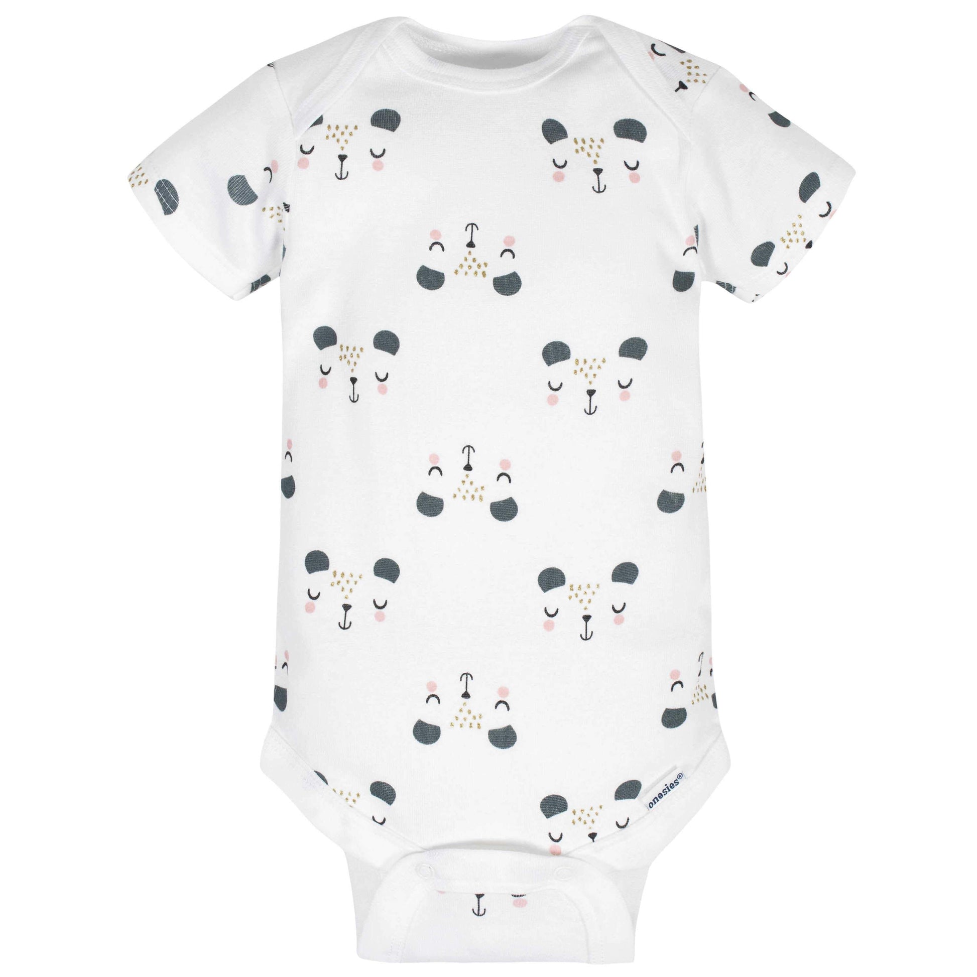 8-Pack Baby Girls Bear Short Sleeve Onesies® Bodysuits-Gerber Childrenswear