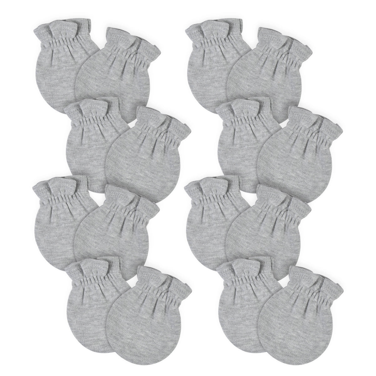 8-Pack Baby Neutral Gray Heather No Scratch Mittens-Gerber Childrenswear