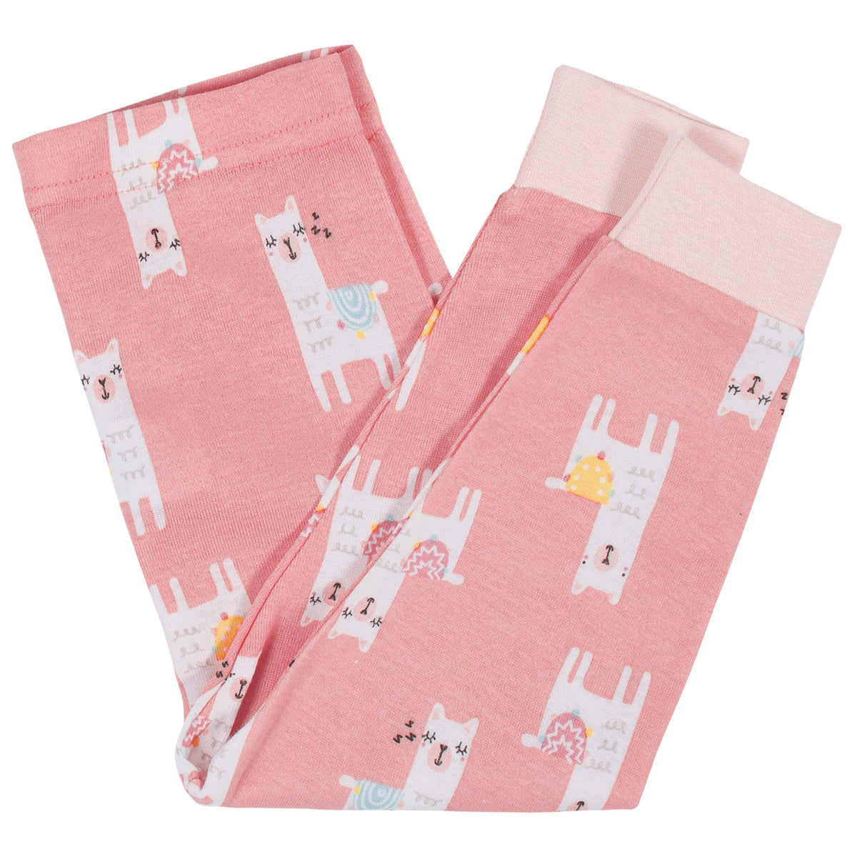 4-Piece Baby & Toddler Girls Llama Snug Fit Cotton Pajamas-Gerber Childrenswear