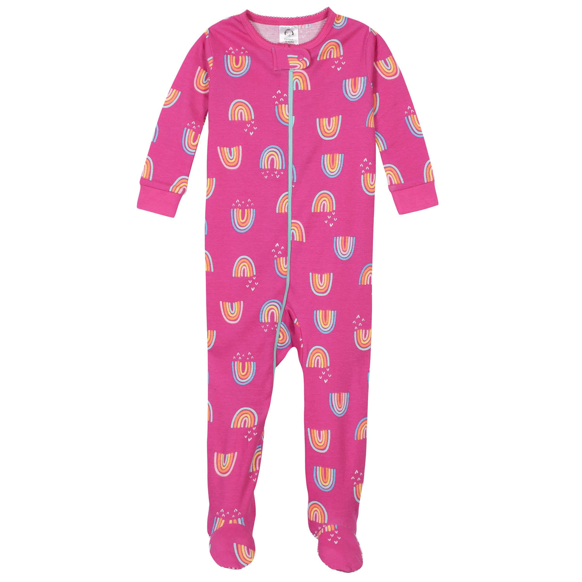 2-Pack Baby & Toddler Girls Rainbows Snug Fit Footed Cotton Pajamas-Gerber Childrenswear