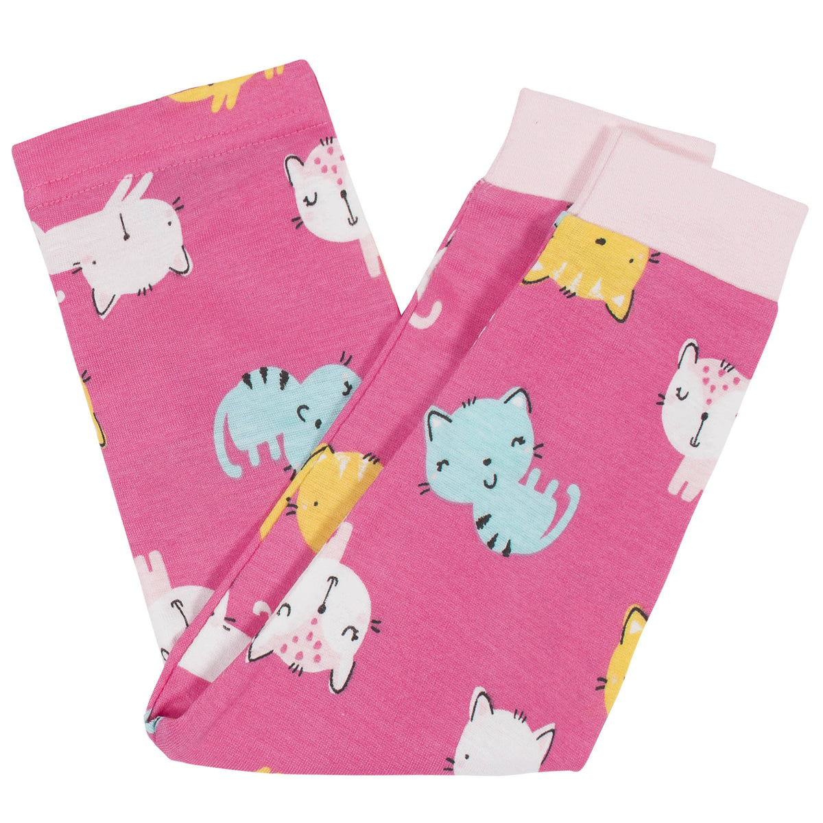 4-Piece Baby & Toddler Girls Cats Snug Fit Cotton Pajamas-Gerber Childrenswear