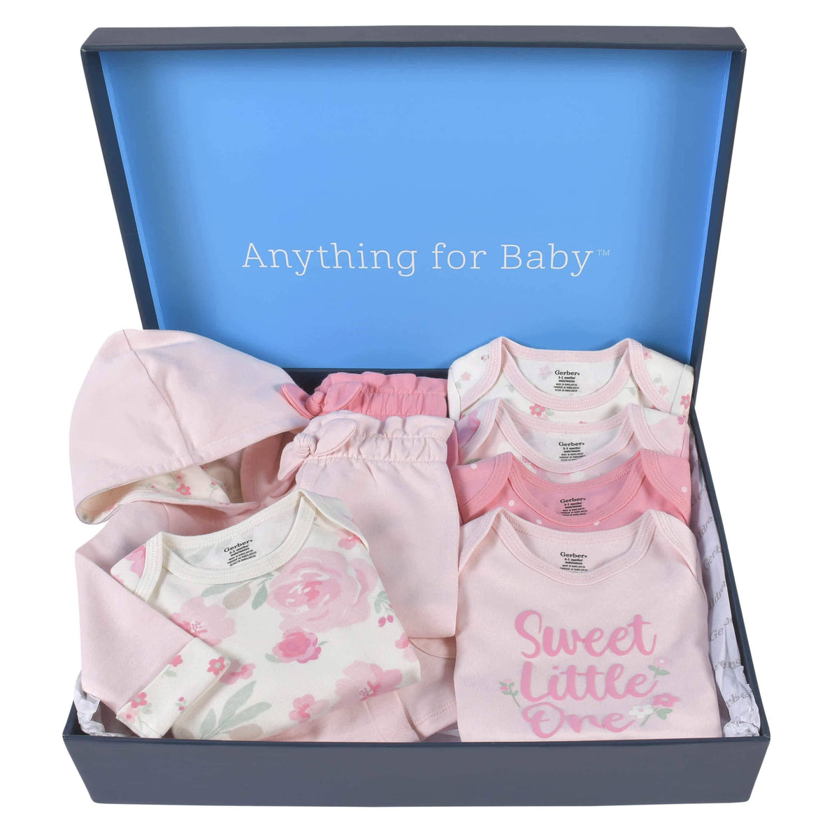 8-Piece Baby Girls Floral Playwear Gift Set-Gerber Childrenswear