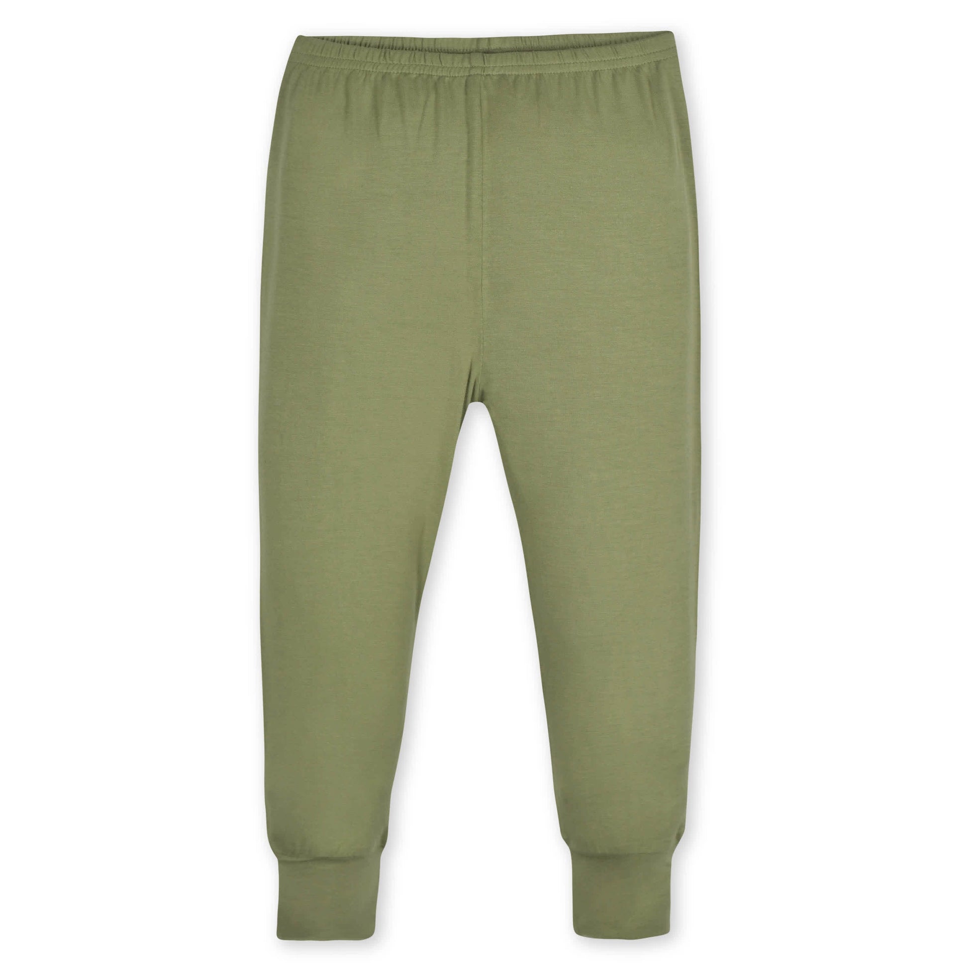 2-Piece Infant & Toddler Olive Buttery-Soft Viscose Made from Eucalyptus Snug Fit Pajamas