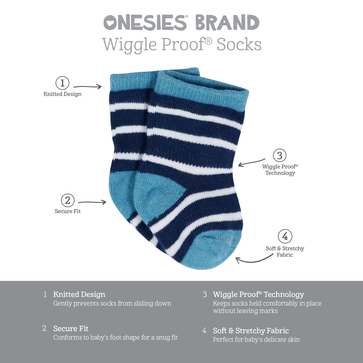 12-Pack Baby & Toddler Boys Construction Zone Jersey Crew Wiggle Proof® Socks
