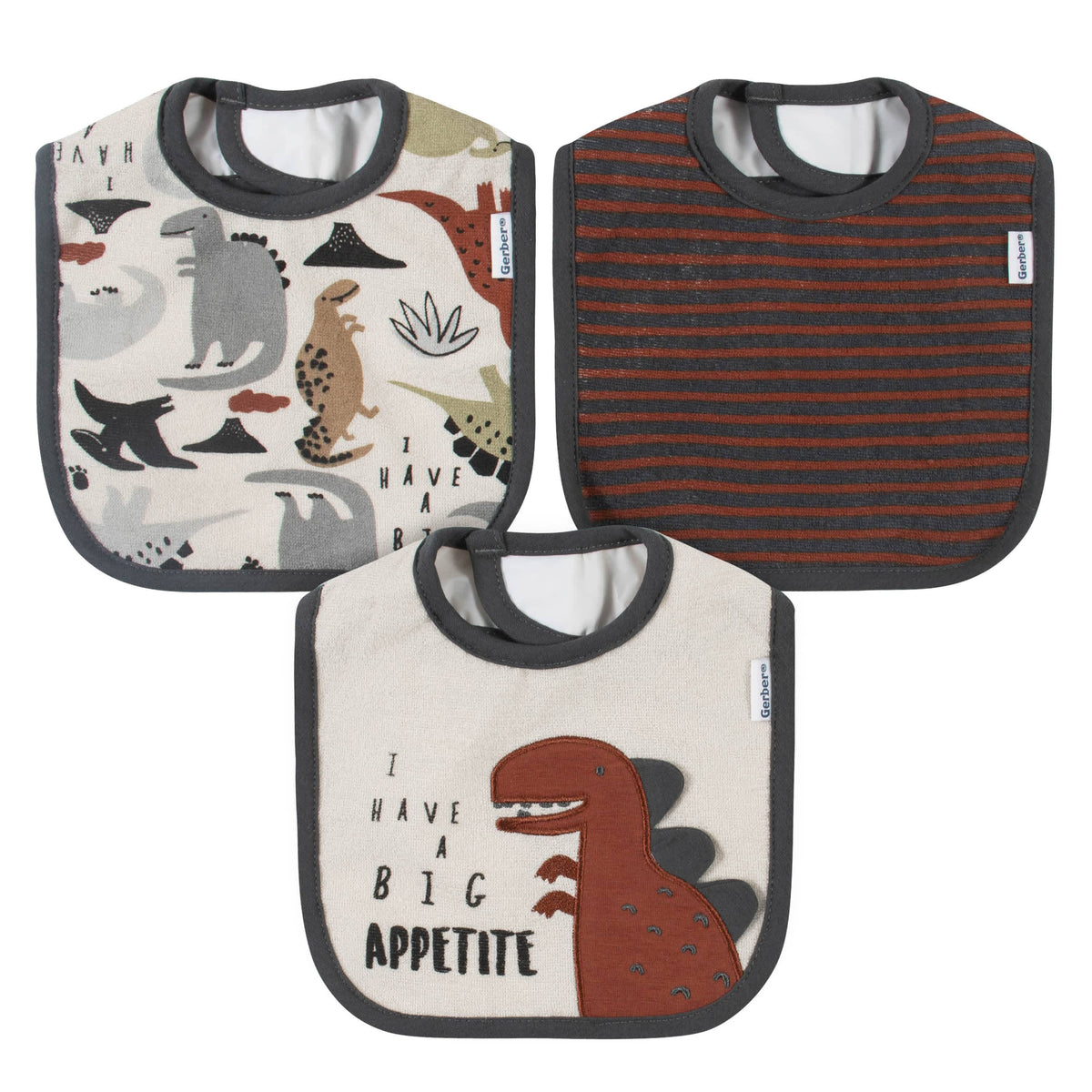 21-Piece Baby Boys Dino Terry Bib, Burpcloth, Mittens, Cap and Bootie Sock Set-Gerber Childrenswear