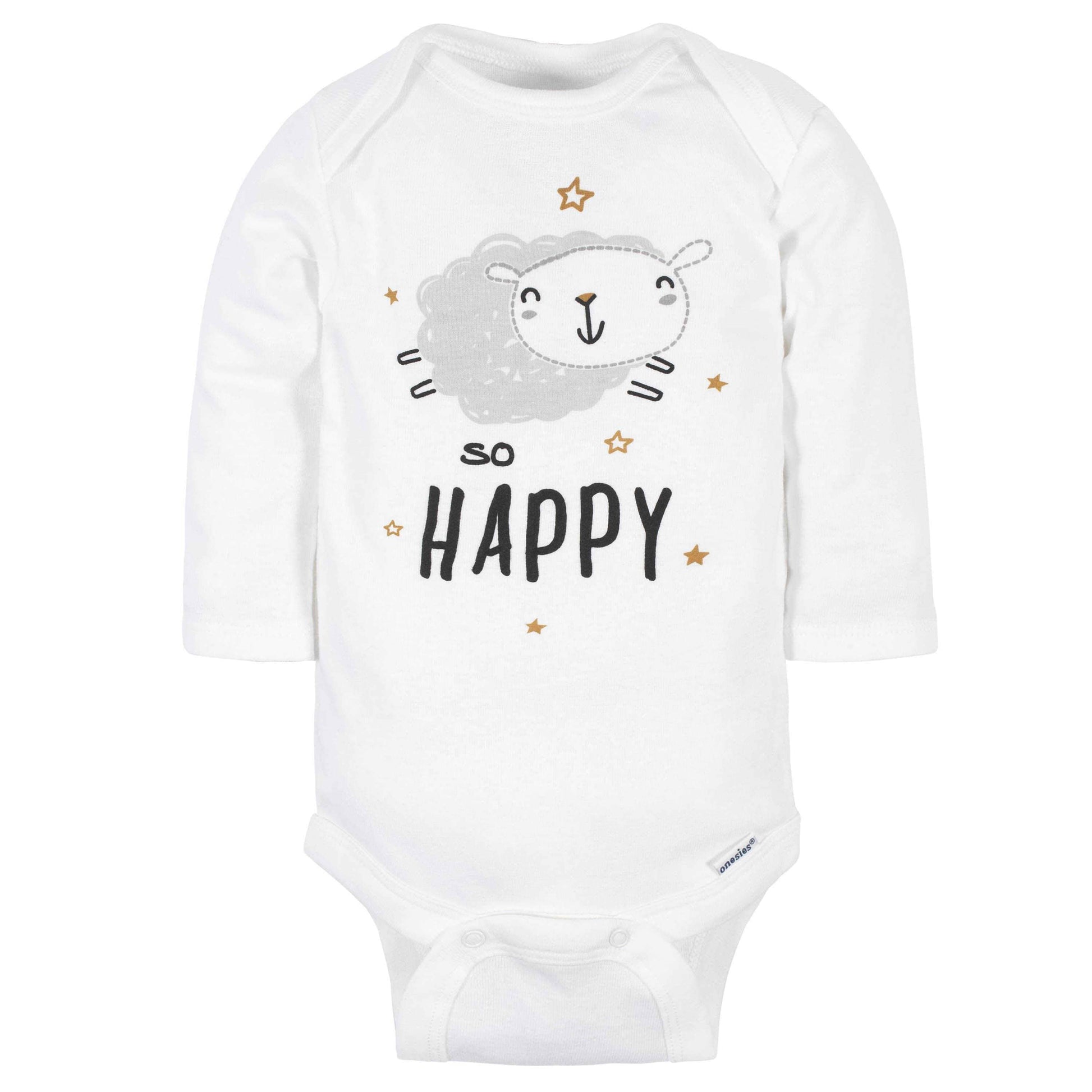 6-Pack Baby Neutral Sheep Long Sleeve Onesies® Bodysuits-Gerber Childrenswear