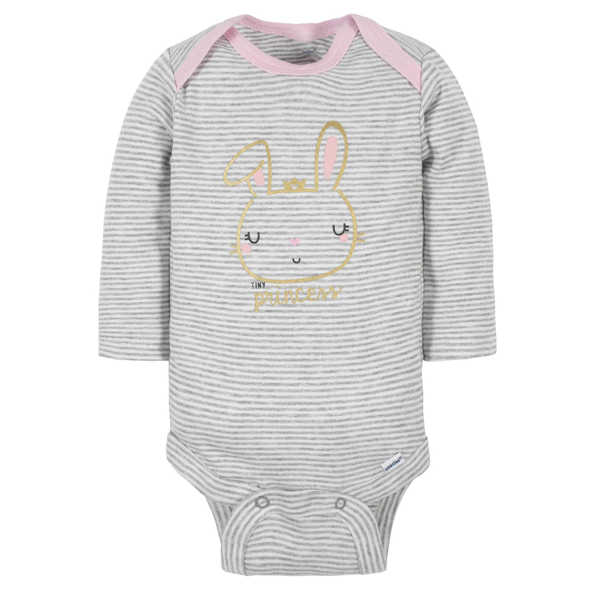6-Pack Baby Girls Princess Long Sleeve Onesies® Bodysuits-Gerber Childrenswear