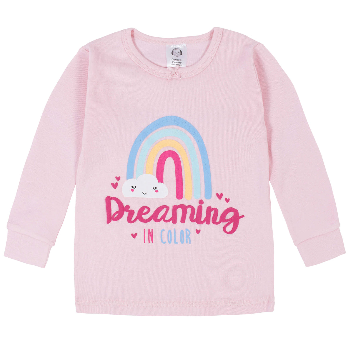 4-Piece Baby & Toddler Girls Rainbows Snug Fit Cotton Pajamas-Gerber Childrenswear