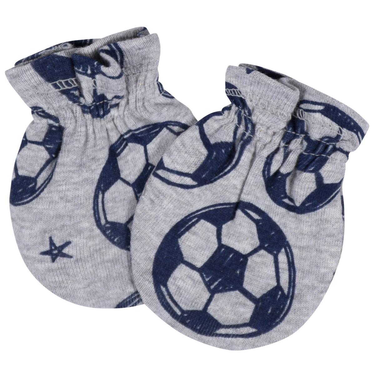 8-Piece Baby Boys Sports No Scratch Mittens & Caps Set