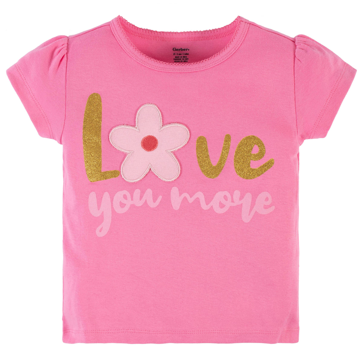 4-Piece Infant & Toddler Girls Summer Blossom Tees, Skort & Pants Set-Gerber Childrenswear