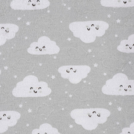 5-Pack Baby Neutral Clouds Flannel Receiving Blankets