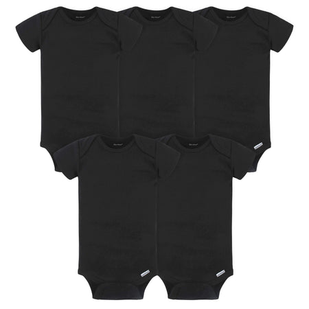 Onesies® Baby 5-Pack Black Ribbed Bodysuits