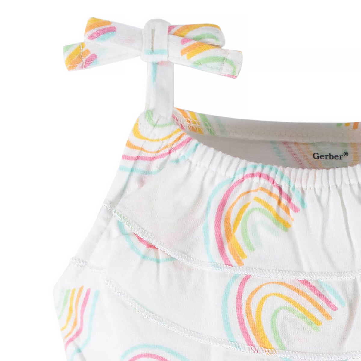2-Pack Baby & Toddler Girls Dots Of Rainbows Tank Rompers-Gerber Childrenswear