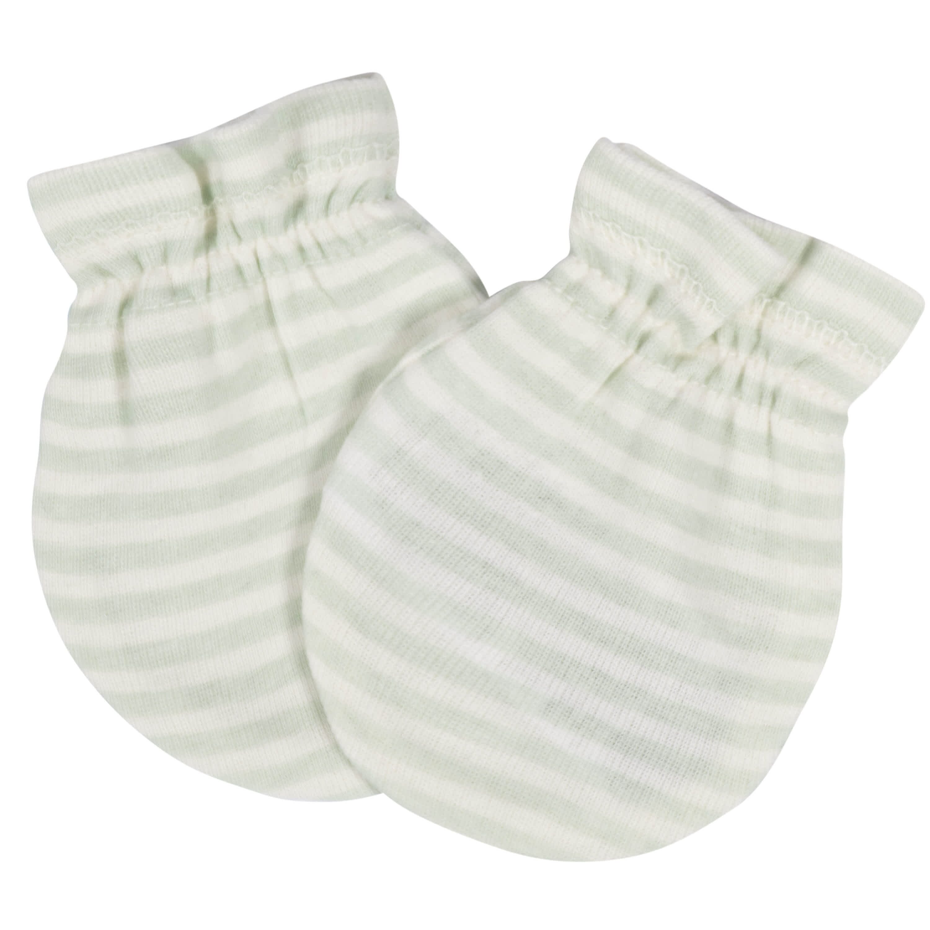 8-Piece Baby Neutral Happy Veggies No Scratch Mittens & Caps Set