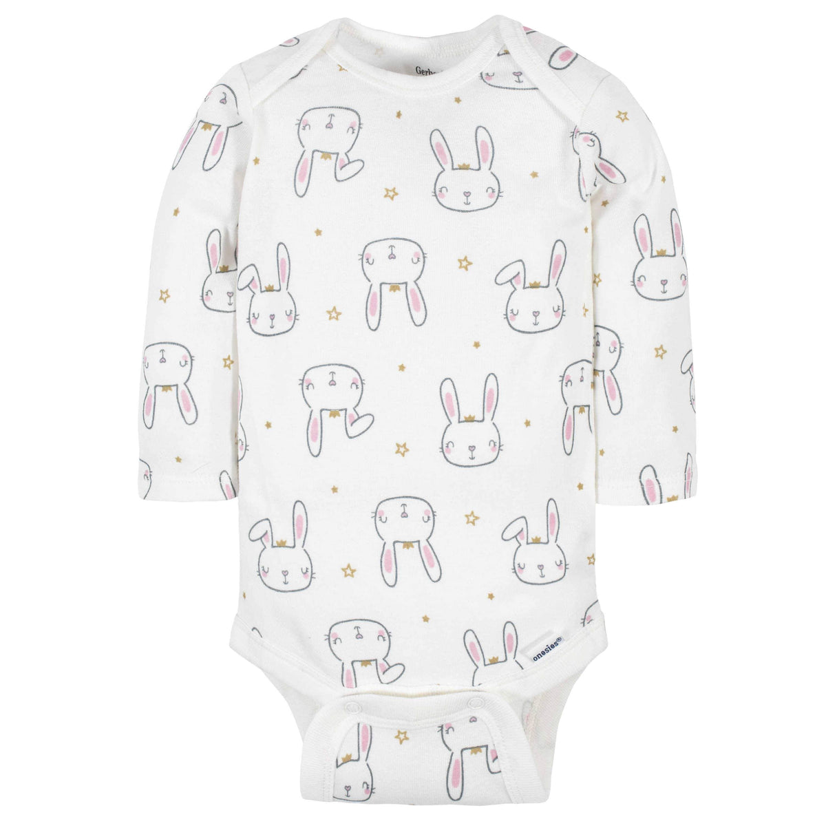 6-Pack Baby Girls Princess Long Sleeve Onesies® Bodysuits-Gerber Childrenswear