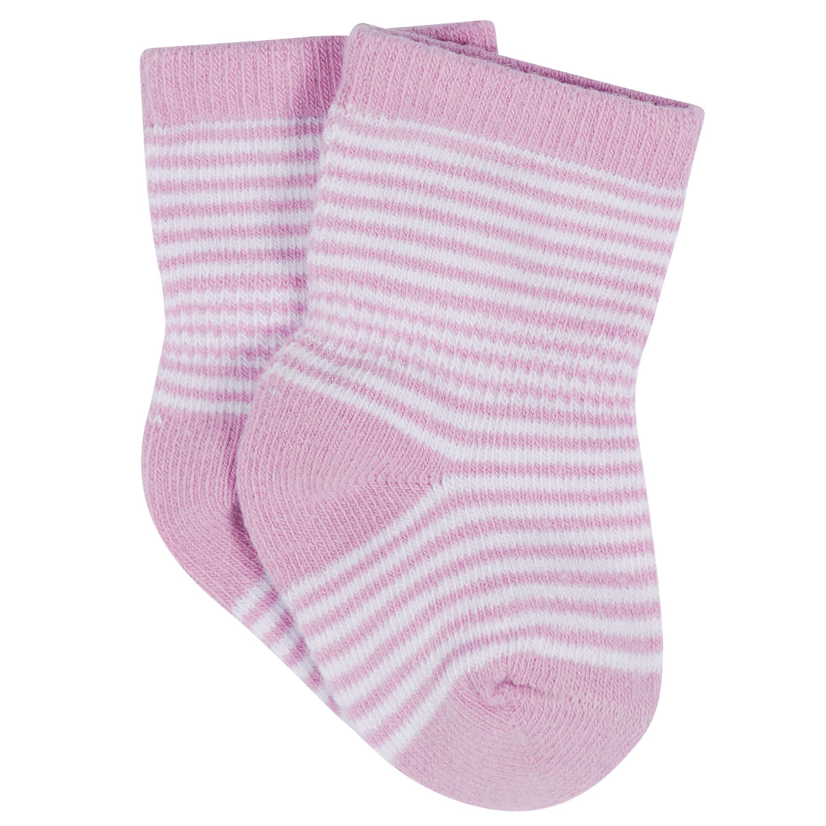 12-Pack Baby & Toddler Girls Rainbow Floral Jersey Crew Wiggle Proof® Socks