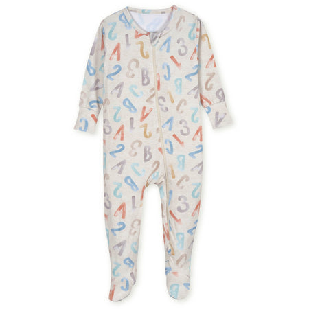 Toddler Alphabet Soup Buttery Soft Viscose Made from Eucalyptus Snug Fit Footed Pajamas
