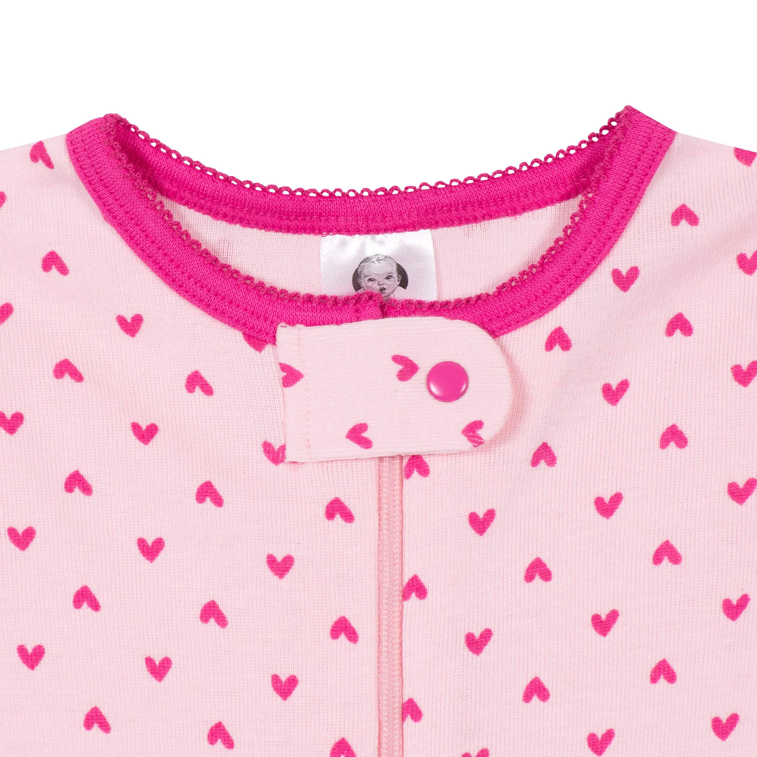 2-Pack Baby & Toddler Girls Rainbows Snug Fit Footed Cotton Pajamas-Gerber Childrenswear