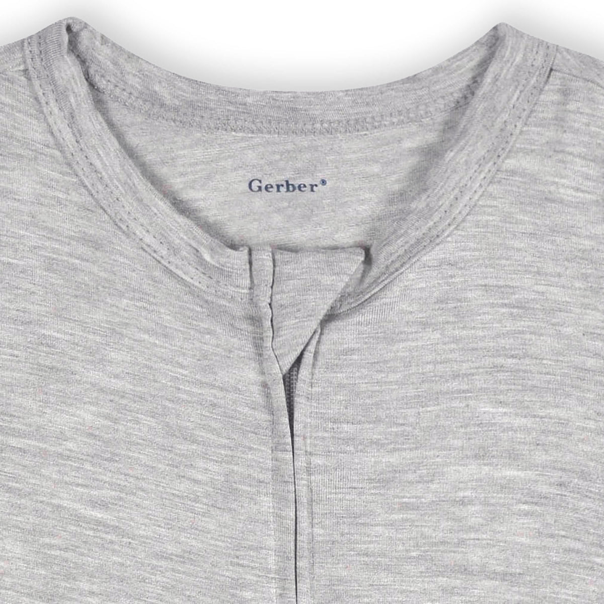 Baby Gray Heather Buttery-Soft Viscose Made from Eucalyptus Snug Fit Romper
