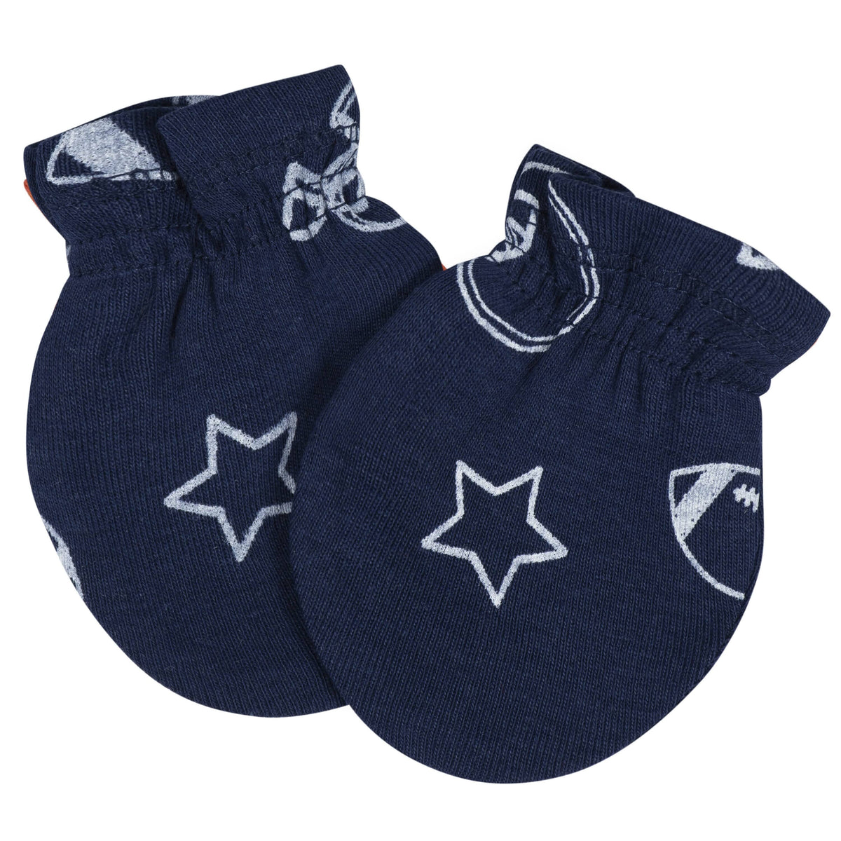 8-Piece Baby Boys Sports No Scratch Mittens & Caps Set