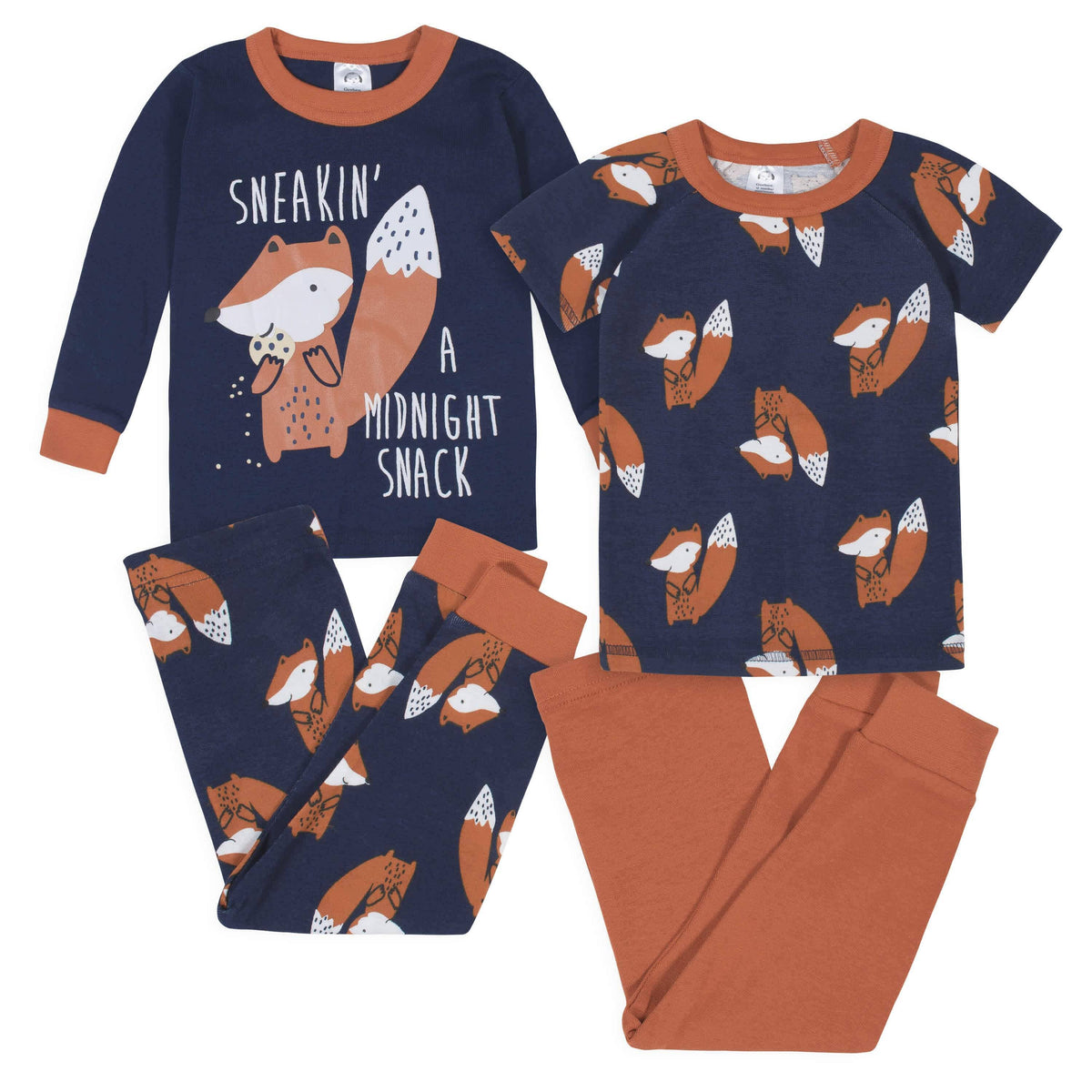 4-Piece Baby & Toddler Boys Fox Snug Fit Cotton Pajamas-Gerber Childrenswear