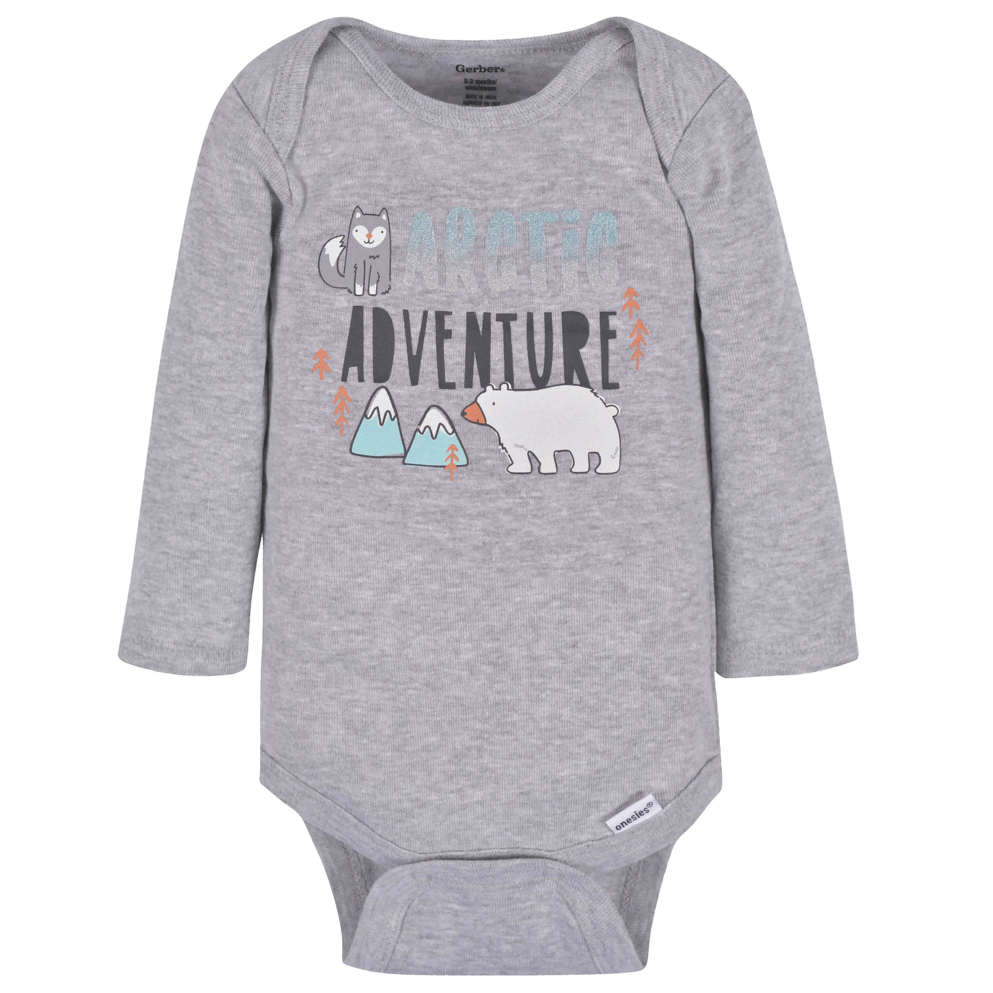 3-Pack Baby Boys Polar Pals Long Sleeve Onesies® Bodysuits