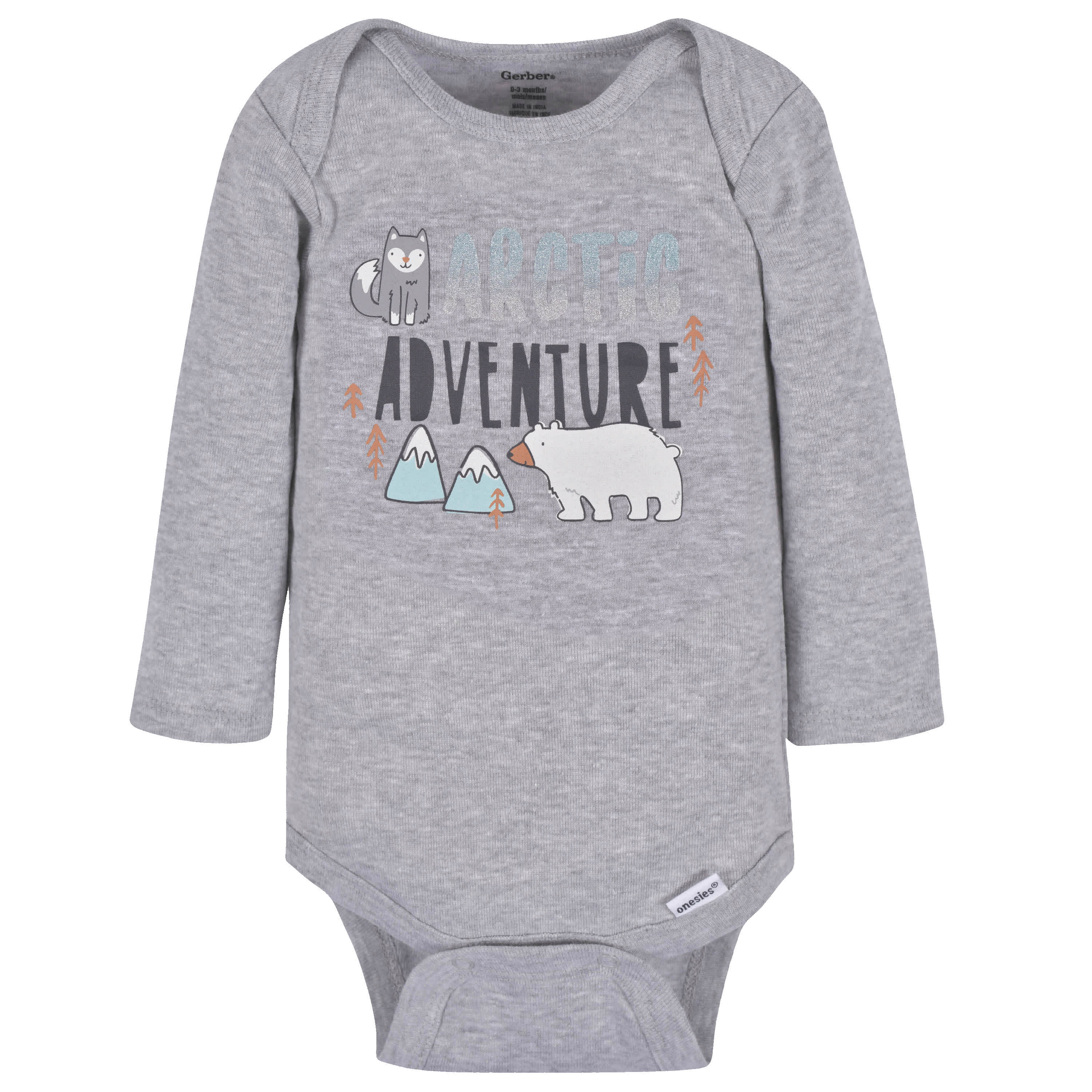 3-Pack Baby Boys Polar Pals Long Sleeve Onesies® Bodysuits