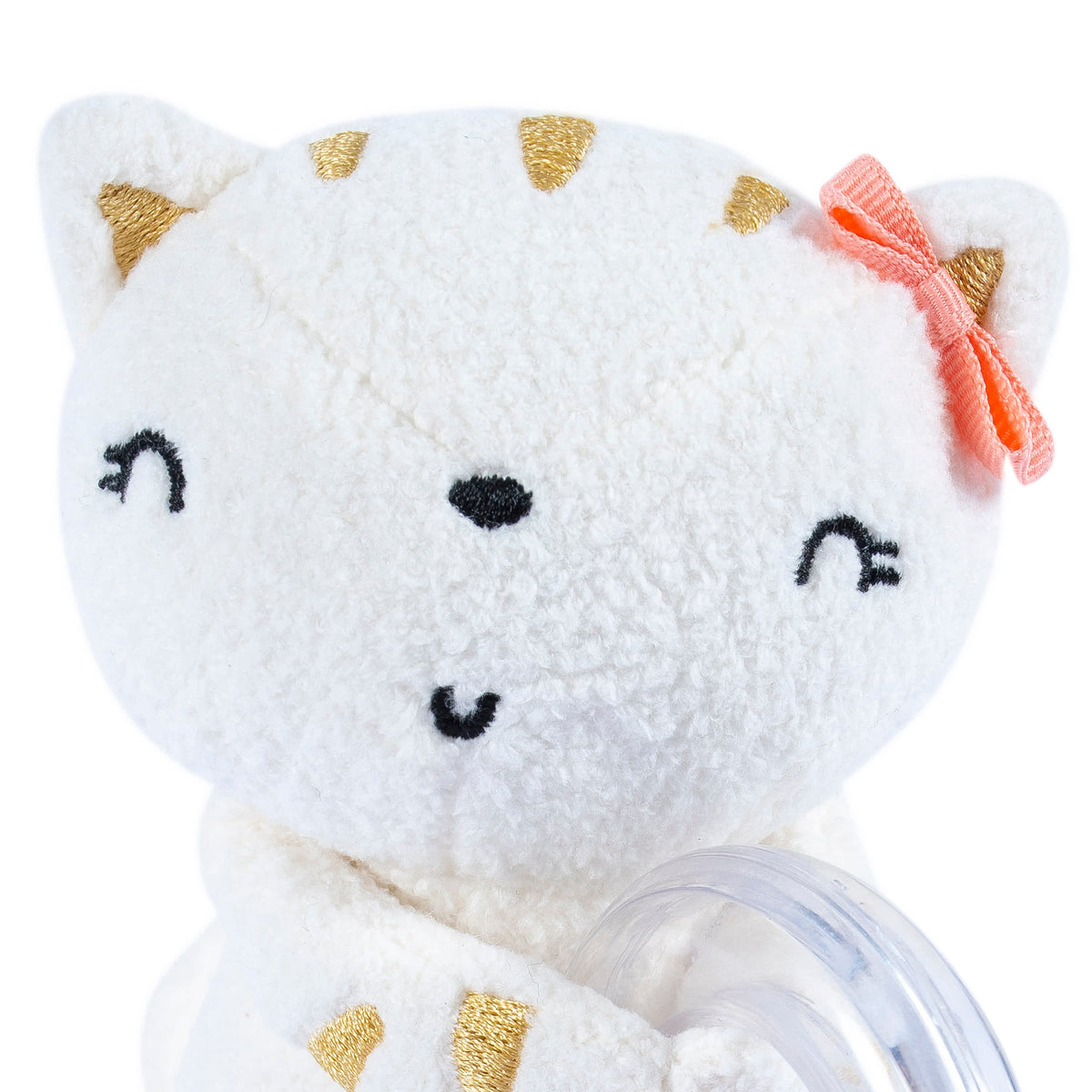 2-Piece Baby Girls Cat & Mouse Rattle and Teether Set