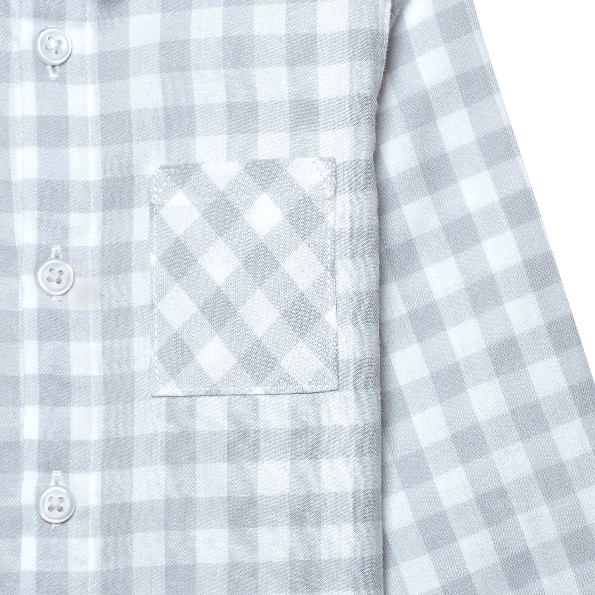 Infant & Toddler Boys Gray Plaid Woven Plaid Shirt-Gerber Childrenswear