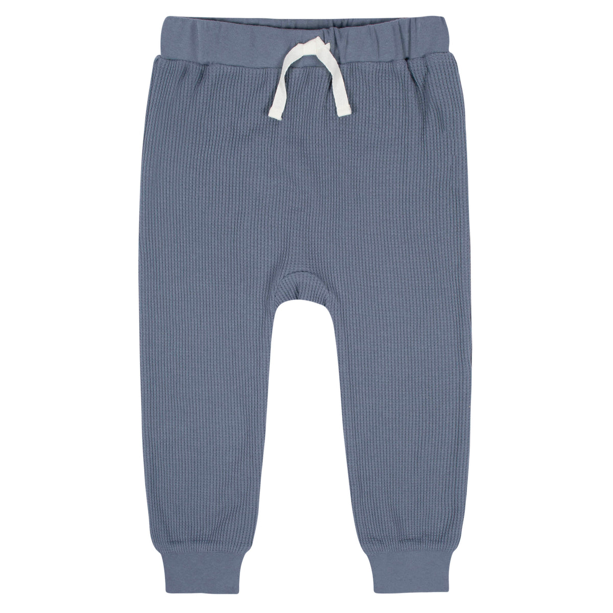 2-Piece Infant & Toddler Boys Dusty Blue Waffle Hoodie & Jogger Set