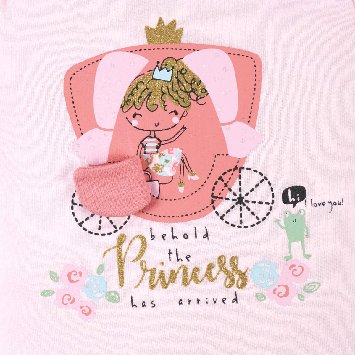 4-Pack Baby Girls Princess Short Sleeve Onesies® Bodysuits-Gerber Childrenswear