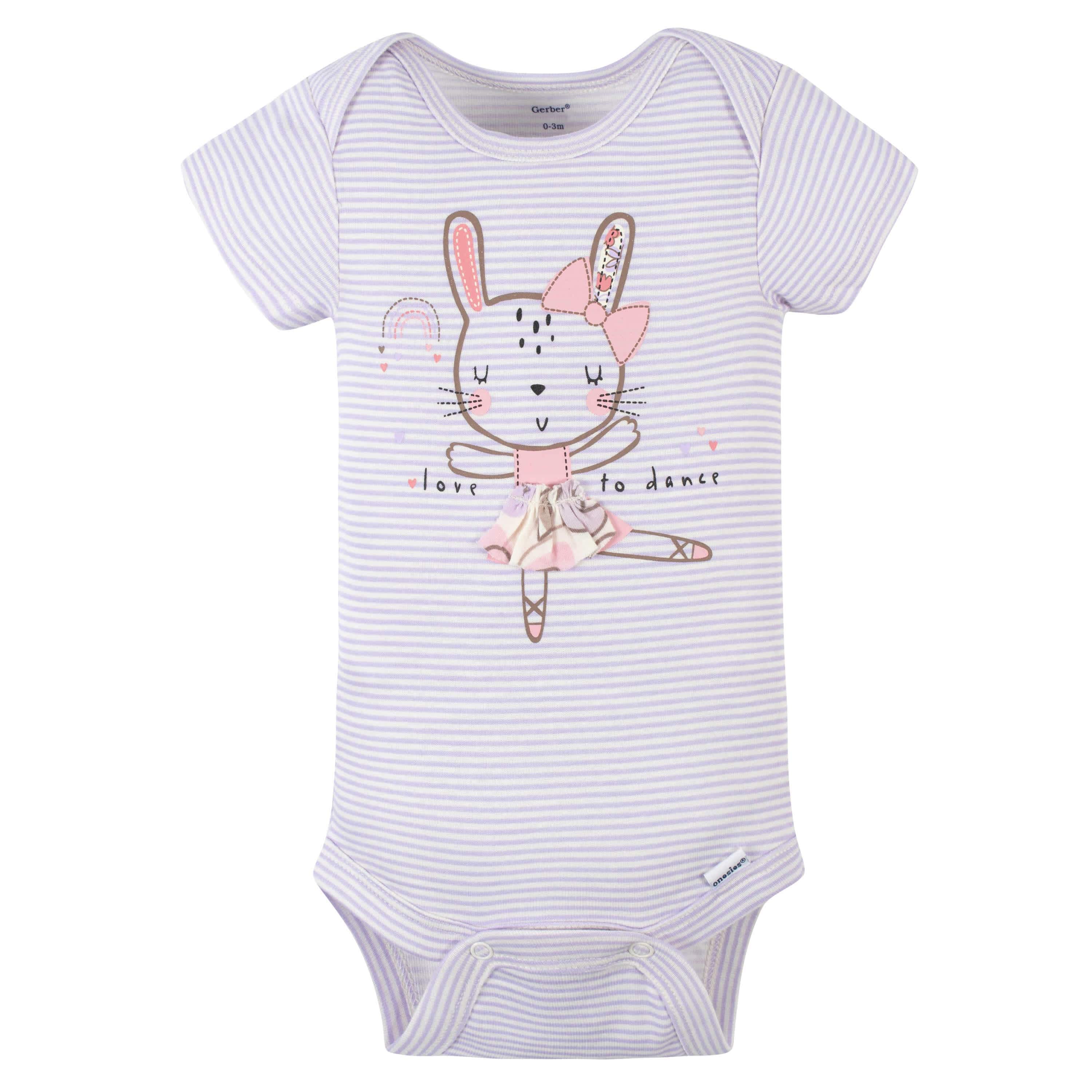 6-Piece Baby Girls Bunny Ballerina Onesies® Bodysuit and Sleep 'N Play Set-Gerber Childrenswear