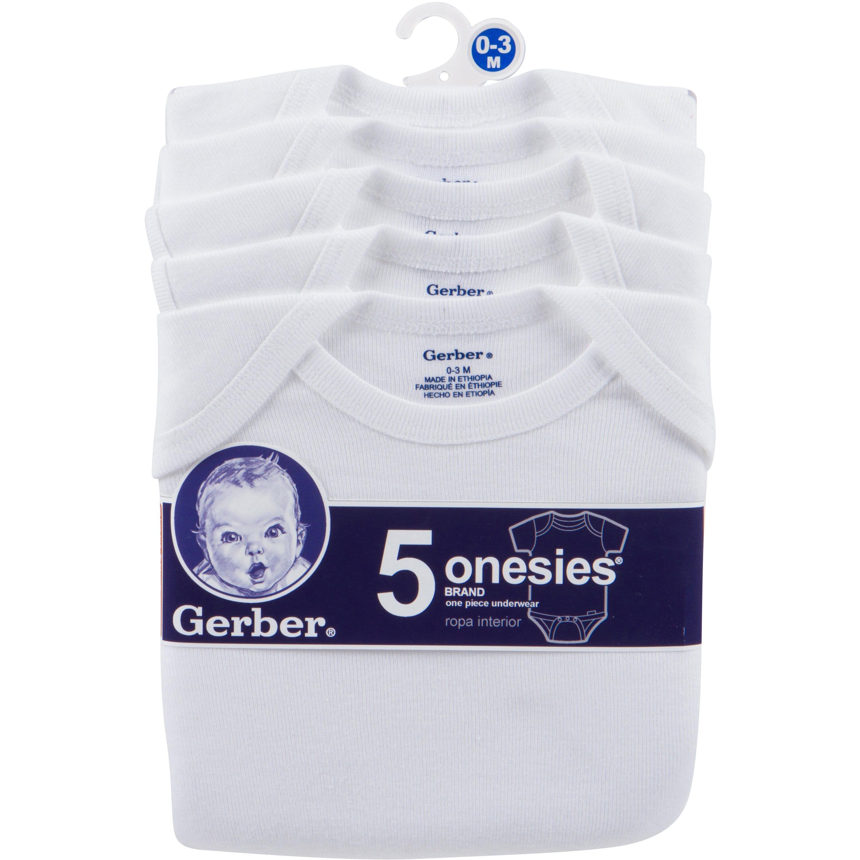 5-Pack Short Sleeve Onesies® Bodysuits-Gerber Childrenswear