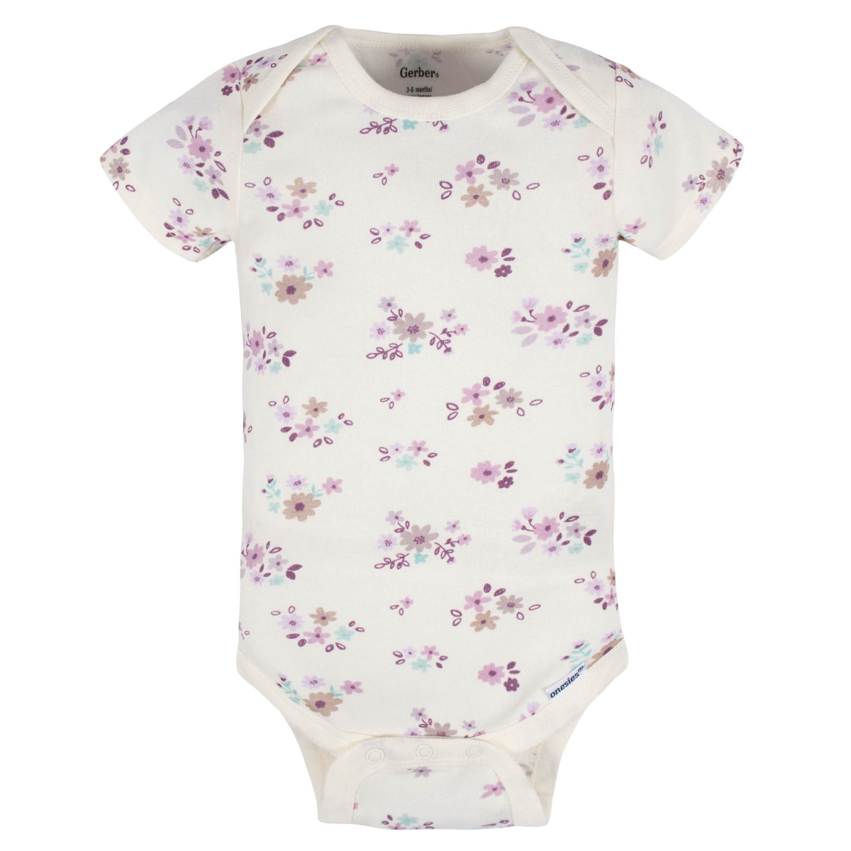 5-Pack Baby Girls Lavender Garden Onesies® Bodysuits