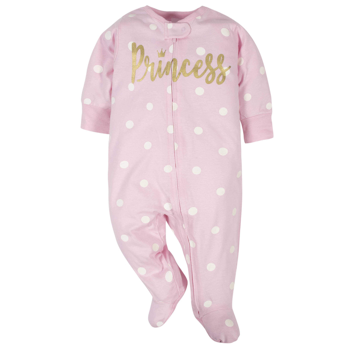 Gerber® 4-Pack Baby Girls Princess & Bear Sleep 'N Play Bundle-Gerber Childrenswear